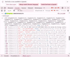 dataLayer Google Chrome