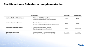Certificaciones Salesforce Complementarias