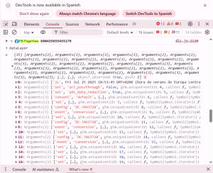 dataLayer Google Chrome